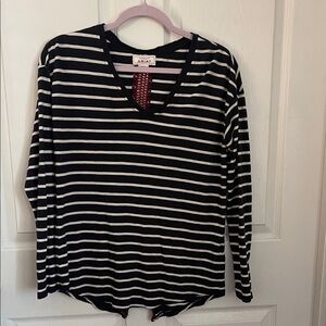 Ariat Striped V-Neck Long Sleeve Shirt